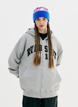 EMBROIDERY RUN BSRBT HOODIE ZIP-UP MELANGE GRAY