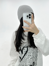 (LOVELY + HIP♥)レタリング長袖Tシャツ - 2カラー