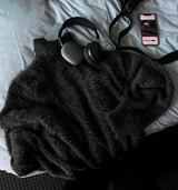 a rough mohair turtleneck