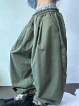 4000SOLD NYLON PINTUCK PANTS