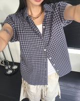 Nontion Vintage Seersucker Slim Check Shirt