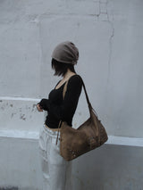 roll up string beanie