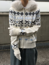 メリーゴノルディックニットファーフーディー(2c)