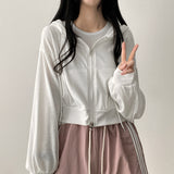 Ronit Linen Two-Way Hooded Zip-Up