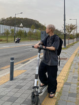 カラーレーションジッパーナイロンパンツ 2C