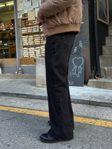 Vintage flare black denim pants