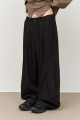 Taper Pintuck Banding Trousers (2color)