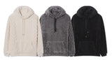 [UNISEX]Snowa cable Fleece Long Sleeve Hoodie 