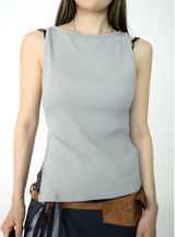 side slit boat sleeveless(3color)