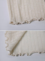#Wave Ribbon Bolero Knit Cardigan (4color)