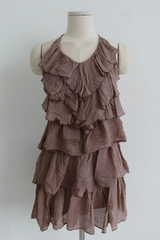 DRAMATIC OPEN-BACK RUFFLE MINI DRESS