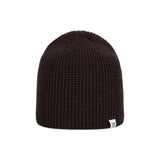 VA Curved Logo Waffle Beanie / Dark Brown