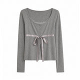 Melina Ribbon Layered Cardigan