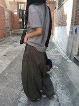 Volume Wide Banding Pants
