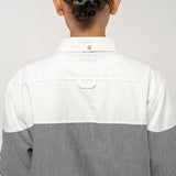 レギュラーツートーンハーフシャツ (WHITE/GRAY)