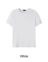 Rual Side Henley Neck Ringer Tee