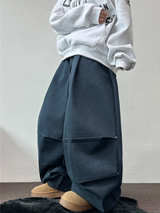 TWO PINTUCK RIVET BELT BALLOON LONG PANTS 🤎🖤💙3COLOR