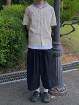 Matching color hooded short sleeved shirt 4C