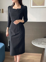 26SS★ Lindas Notch Square H-Line One Piece