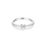 Cross Cubic Zirconia 925 Silver +Rhodium Plating Ring R061-01H