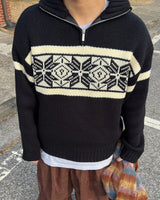 MR Nordic half-zip-up knit (3C)