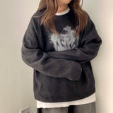 Zabel Brush Raglan Napping Long Sleeve Tee