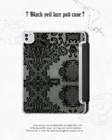 ブラック ヴェール レース iPadケース