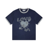 XTT137 Pierce Basic Ringer T-Shirt (NAVY)