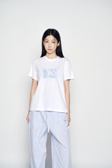 25SS STRIPE SET-UP LOOSE FIT PANTS BLUE