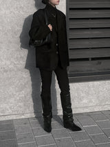 line suede blazer jacket (2color)