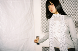 Twister Goth Mesh Scarf - White 