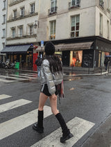 ナリンブラッシュドトラックショートパンツ