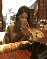 [ORIGINAL] Center Waist-Tie Wool Short Coat