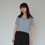 mesh knit cardigan
