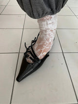 花柄 レース くしゅくしゅ ソックス