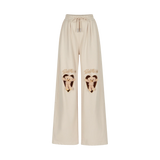 13DE MARZO Doozoo Hollow Heart Sweatpants