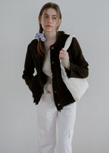 Lace Flower Shoulder Bag_White