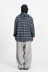 Kio Blended Check Hooded Shirt