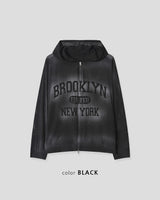 Rukle Mesh Dirty Hooded Zip-Up