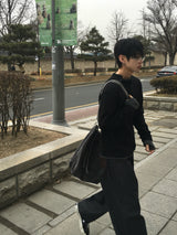 Ruiner Leather Pocket Raw Denim Pants