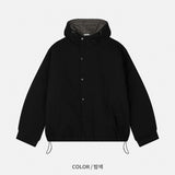 ペイリングカラーブロックフードパディング4C