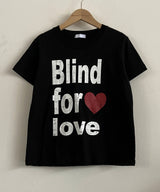 Blind Lettering Print Round Neck Basic Short Sleeve T-Shirt 3 Colors