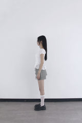 フロントスリットリボンスカートパンツ