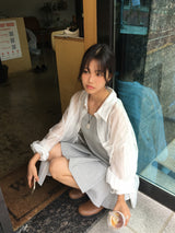 Tempting see-through overfit shirt (2color)