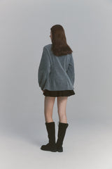 Angora Flare Sweatshirt Charcoal
