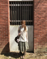 deer vintage layered skirt 