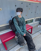 ヒドシックオーバーサイズニットロングスリーブTシャツ