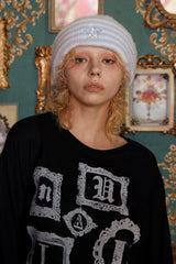 フレームロゴロングスリーブTシャツ /ブラック