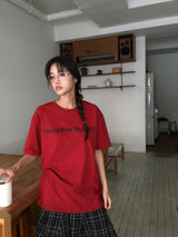 YWD ロゴTシャツ_シグネチャーレッド