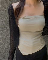 Kidan cap unbalanced tube top